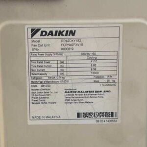 四向空调，大金品牌，型号 RR42DXY1S2，尺寸 42,000 BTU。