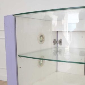 珠宝柜，玻璃制品展示柜，弧形，紫色，小尺寸