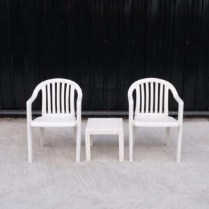 白色桌椅套装