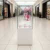 玻璃展示柜，珠宝柜，产品展示柜，高，2门开，白色。