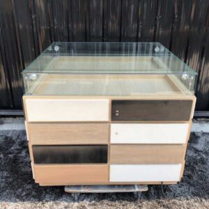珠宝柜、玻璃柜展示产品面包房玻璃柜抽屉式玻璃门