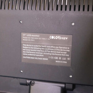 电脑屏幕颜色17英寸型号vk-781l工作正常。