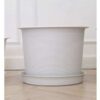 塑料盆简约带托盘锅，白色，38x29
