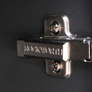 2 门文件柜，灰色，浅色木顶，Rockworth 品牌。