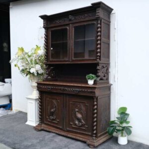 自助餐柜，雕花鸟纹，欧洲德国作品。