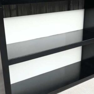 2 个大型展示架，黑色，2 层文件架