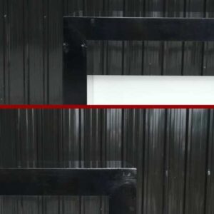 2 个大型展示架，黑色，2 层文件架