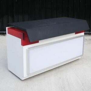 产品展示柜台/产品演示，1个抽屉，2个门打开（灯不亮）
