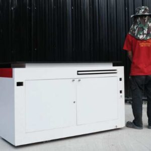 产品展示柜台/产品演示，1个抽屉，2个门打开（灯不亮）