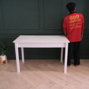 梳妆台，2 个抽屉，木框架，白色