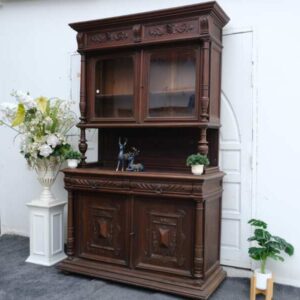自助餐柜，木雕，胡桃木色，欧洲德国作品。
