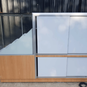 珠宝柜、玻璃柜展示产品转角电话展示柜滑动门