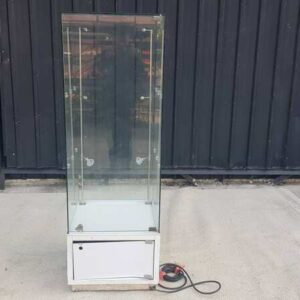 玻璃展示柜，珠宝柜，产品展示柜，高大，白色
