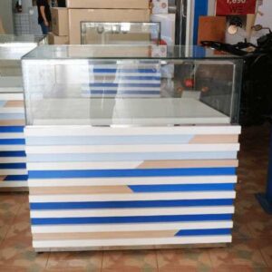 珠宝柜、带抽屉玻璃制品展示柜 梯形（右对角线）