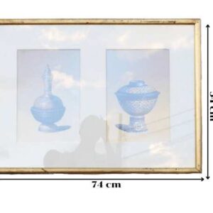 瓷器图片Benjarong 瓷器，金框 2 号