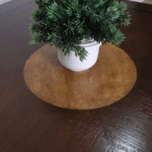 柚木框架中心桌酒店家具（有黄色圆圈图案）