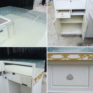 珠宝柜，珠宝柜，钻石柜，产品展示柜，白色切角柜