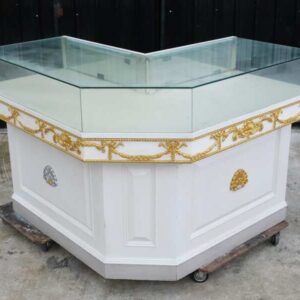珠宝柜，珠宝柜，钻石柜，产品展示柜，白色切角柜
