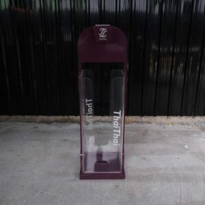 高产品支架产品展示盒，红紫色，附透明亚克力。