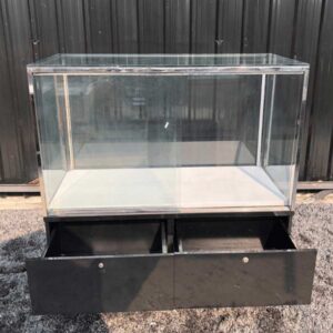珠宝柜、玻璃柜展示产品长方形滑动玻璃门，2 个抽屉