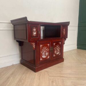 展示柜、木柜、角柜、电视柜、珍珠装饰、花卉图案
