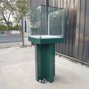 高玻璃展示柜，1门，绿色