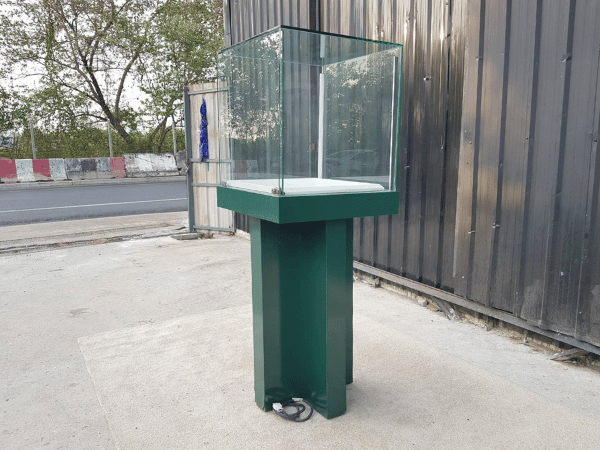 高玻璃展示柜，1门，绿色