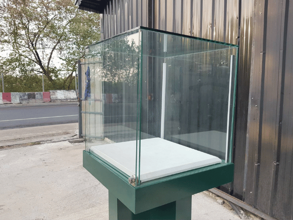 高玻璃展示柜，1门，绿色