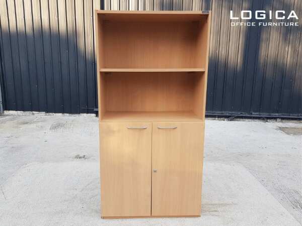 高文件柜，2 门，木质框架，Logica 品牌