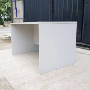 办公桌，木质框架，白色，120 厘米