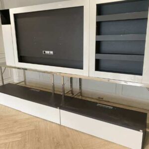 家庭影院套装，电视架，嵌入式，白色，SB FURNITURE 品牌