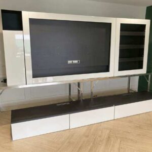 家庭影院套装，电视架，嵌入式，白色，SB FURNITURE 品牌