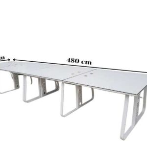 办公桌、会议桌，2-8 座，钢腿，白色，120-480 厘米