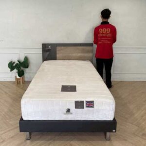 3.5 英尺床,SB FURNITURE 品牌,3.5 英尺袋装弹簧床垫,11 英寸厚,Dunlopillo 品牌,New Forest 型号