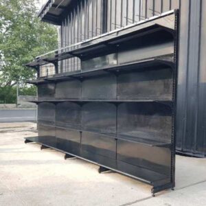 5层产品架，4个隔间，钢架，黑色