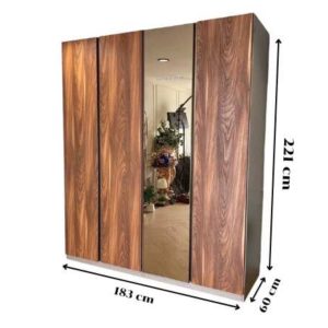 4门衣柜，玻璃台面，棕色，SB FURNITURE品牌