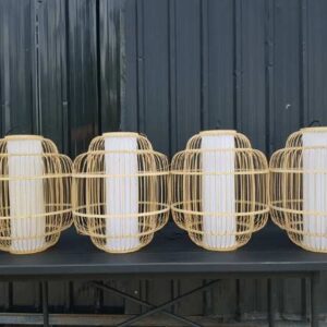 现代风格圆形竹灯