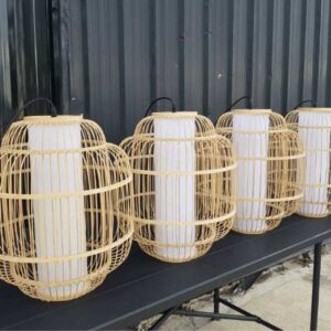 现代风格圆形竹灯
