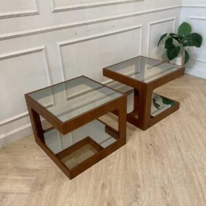边桌，实木，玻璃台面，SB FURNITURE 品牌