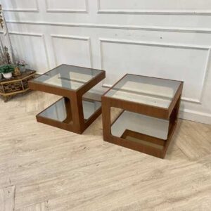 边桌，实木，玻璃台面，SB FURNITURE 品牌