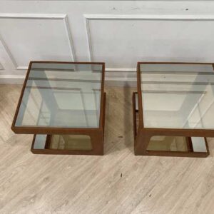边桌，实木，玻璃台面，SB FURNITURE 品牌