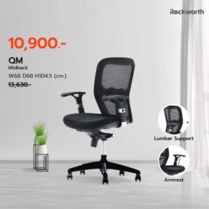 Rockworth QM 人体工学椅，办公椅，中靠背型号，状况良好。_OEV8P5JWEK_AIQCOBARV5