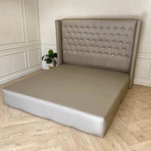 6 英尺床，灰色，6 英尺床垫，10 英寸厚，Slumberland 品牌
