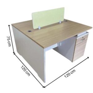 带文件柜的双人办公桌，Work Station 品牌