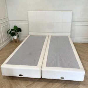 5英尺白色床，Sealy品牌