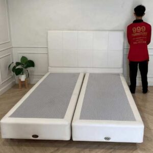 5英尺白色床，Sealy品牌