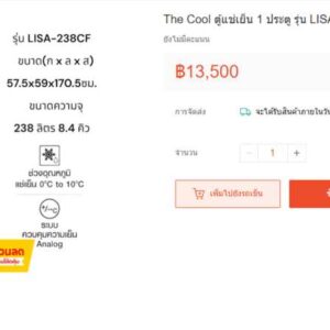 单门冰箱，容量239升，品牌The Cool