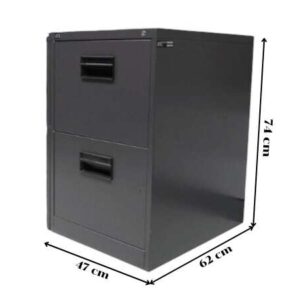 钢制文件柜，2 个抽屉，灰色，UB-Haworth 品牌 *无钥匙_0MJV7NO7BP