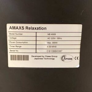 AMAXS 电动按摩躺椅，黑色真皮面料，型号 ME-9305