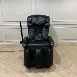 AMAXS 电动按摩躺椅，黑色真皮面料，型号 ME-9305